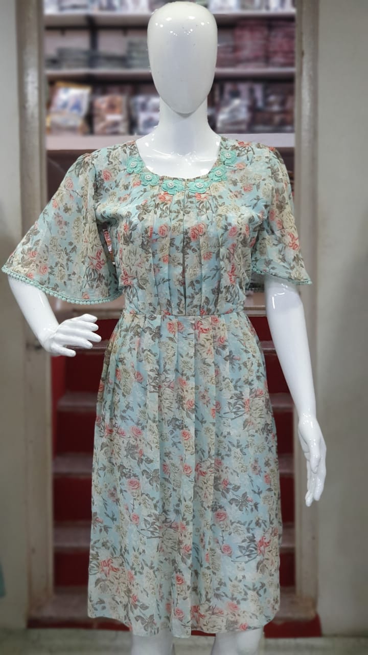 Ff 183 New Stylish Wear Georgette Printed Anarkali Kurti Collection